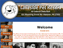 Tablet Screenshot of lakesidepetresort.com